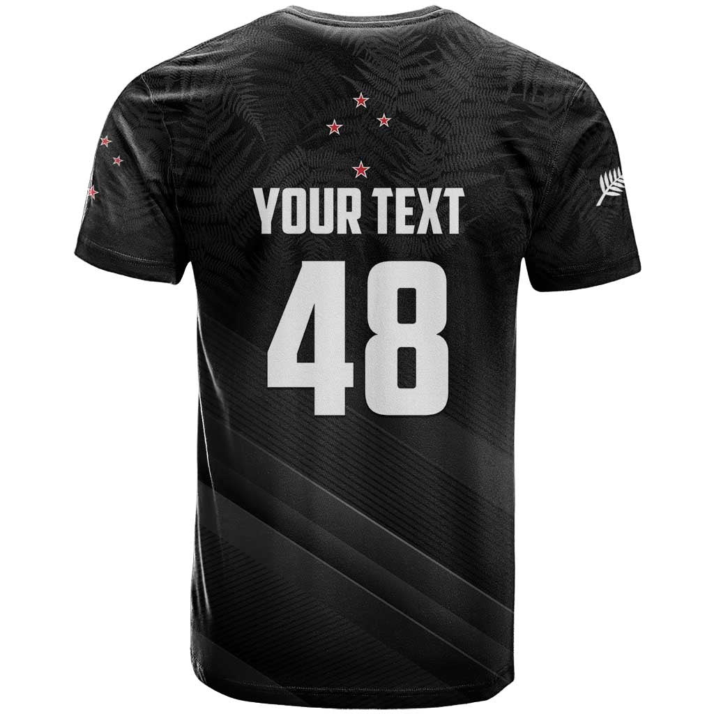 Custom New Zealand Cricket T Shirt Aotearoa Black Cap Come On