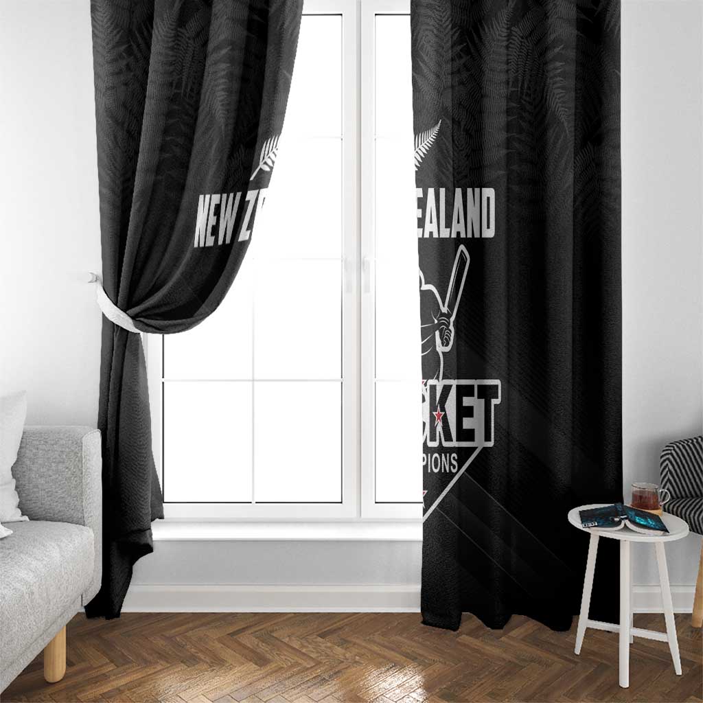New Zealand Cricket Window Curtain Aotearoa Black Cap Come On