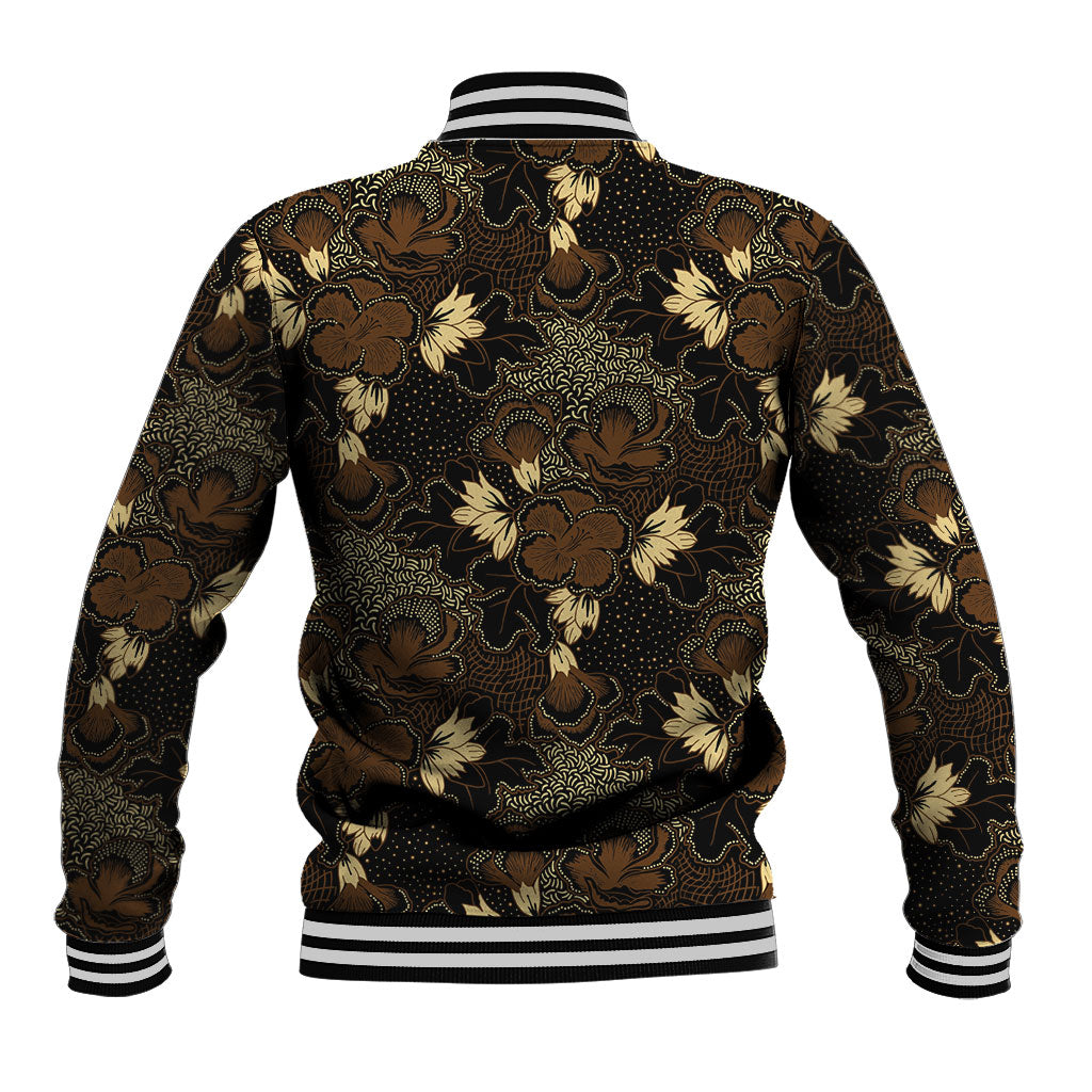 Javanese Batik Semen Baseball Jacket Indonesian Traditional Pattern LT01 - Polynesian Pride