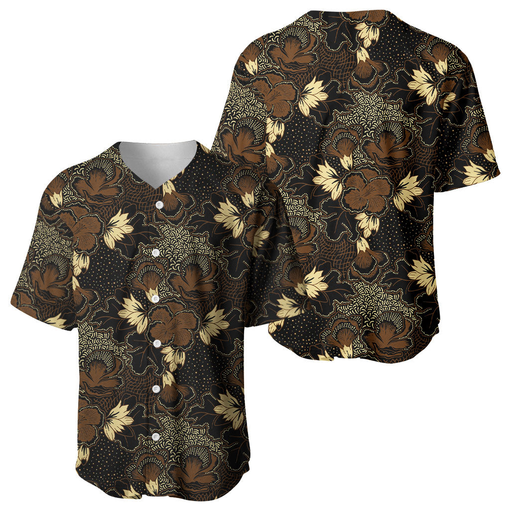 Javanese Batik Semen Baseball Jersey Indonesian Traditional Pattern LT01 - Polynesian Pride