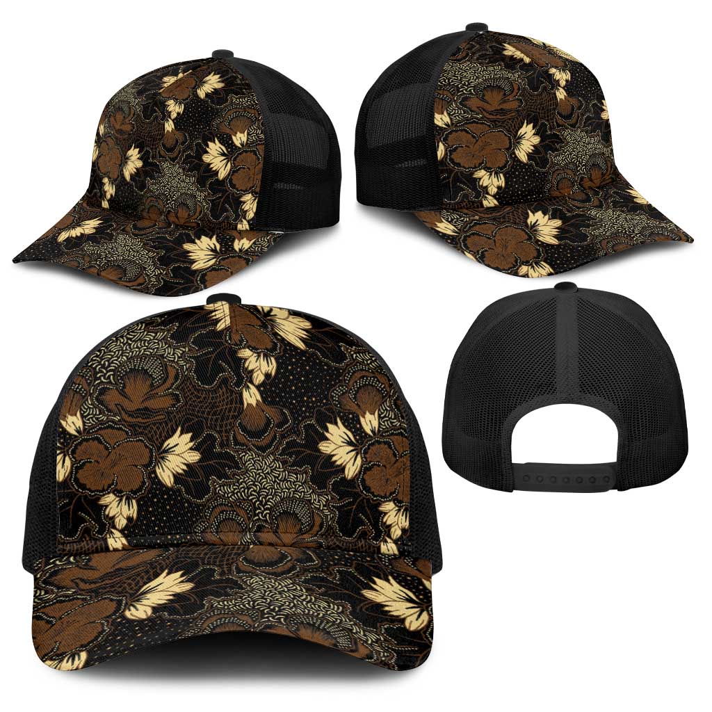 Javanese Batik Semen Baseball Net Cap Indonesian Traditional Pattern LT01 - Polynesian Pride