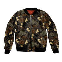 Javanese Batik Semen Bomber Jacket Indonesian Traditional Pattern LT01 Unisex Black - Polynesian Pride