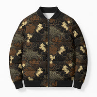 Javanese Batik Semen Bomber Puffer Jacket Indonesian Traditional Pattern LT01 Unisex Black - Polynesian Pride
