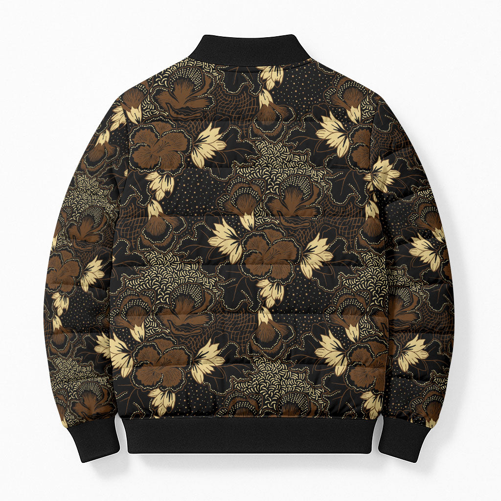 Javanese Batik Semen Bomber Puffer Jacket Indonesian Traditional Pattern LT01 - Polynesian Pride
