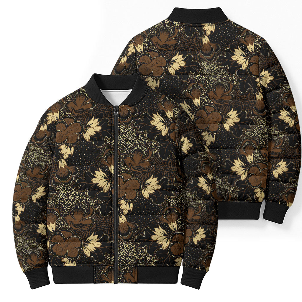 Javanese Batik Semen Bomber Puffer Jacket Indonesian Traditional Pattern LT01 - Polynesian Pride