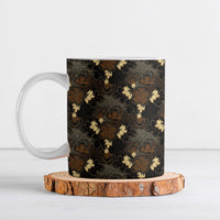 Javanese Batik Semen Ceramic Mug Indonesian Traditional Pattern LT01 Black - Polynesian Pride