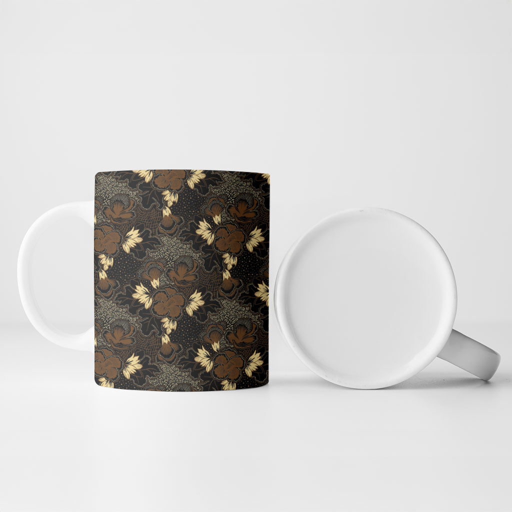 Javanese Batik Semen Ceramic Mug Indonesian Traditional Pattern LT01 - Polynesian Pride