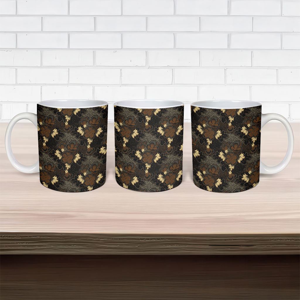 Javanese Batik Semen Ceramic Mug Indonesian Traditional Pattern LT01 - Polynesian Pride