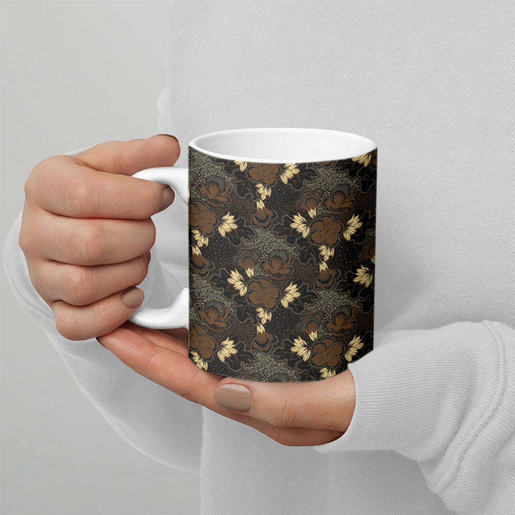 Javanese Batik Semen Ceramic Mug Indonesian Traditional Pattern LT01 - Polynesian Pride