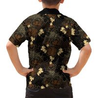 Javanese Batik Semen Family Matching Off Shoulder Maxi Dress and Hawaiian Shirt Indonesian Traditional Pattern