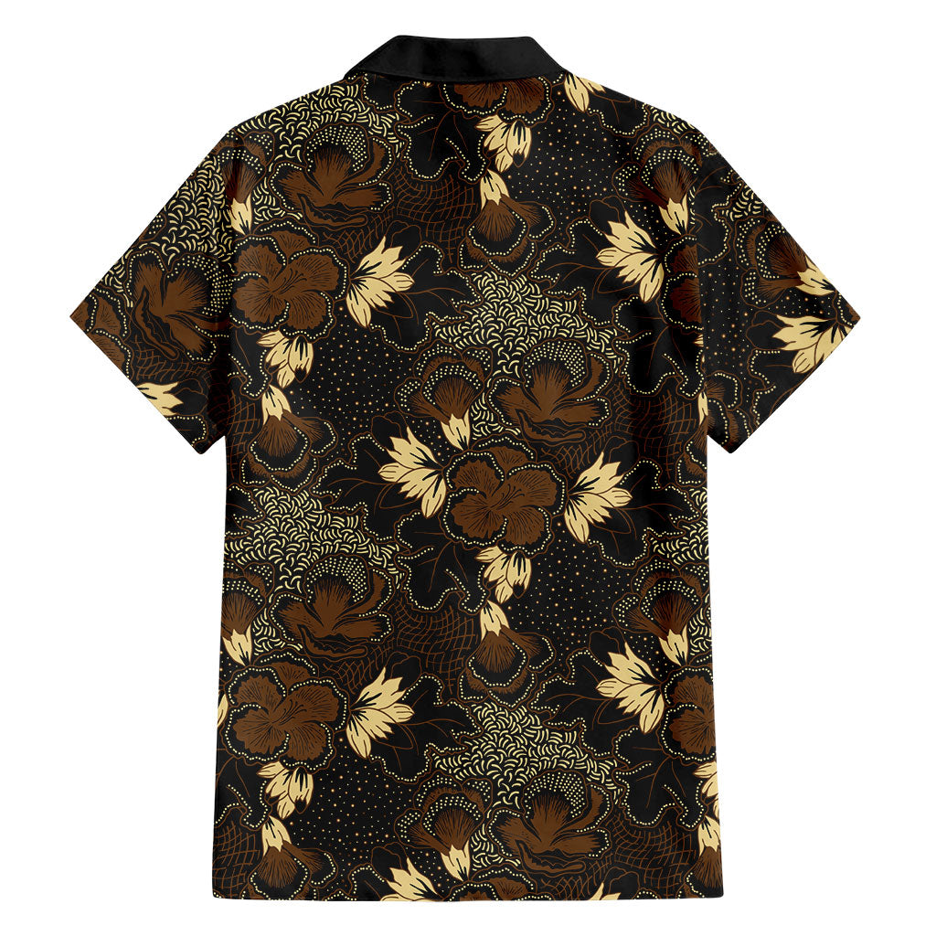 Javanese Batik Semen Family Matching Short Sleeve Bodycon Dress and Hawaiian Shirt Indonesian Traditional Pattern