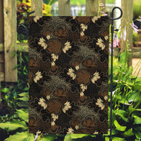 Javanese Batik Semen Garden Flag Indonesian Traditional Pattern LT01 Garden Flag Black - Polynesian Pride