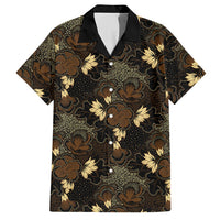 Javanese Batik Semen Hawaiian Shirt Indonesian Traditional Pattern LT01 Black - Polynesian Pride