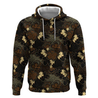 Javanese Batik Semen Hoodie Indonesian Traditional Pattern LT01 Pullover Hoodie Black - Polynesian Pride