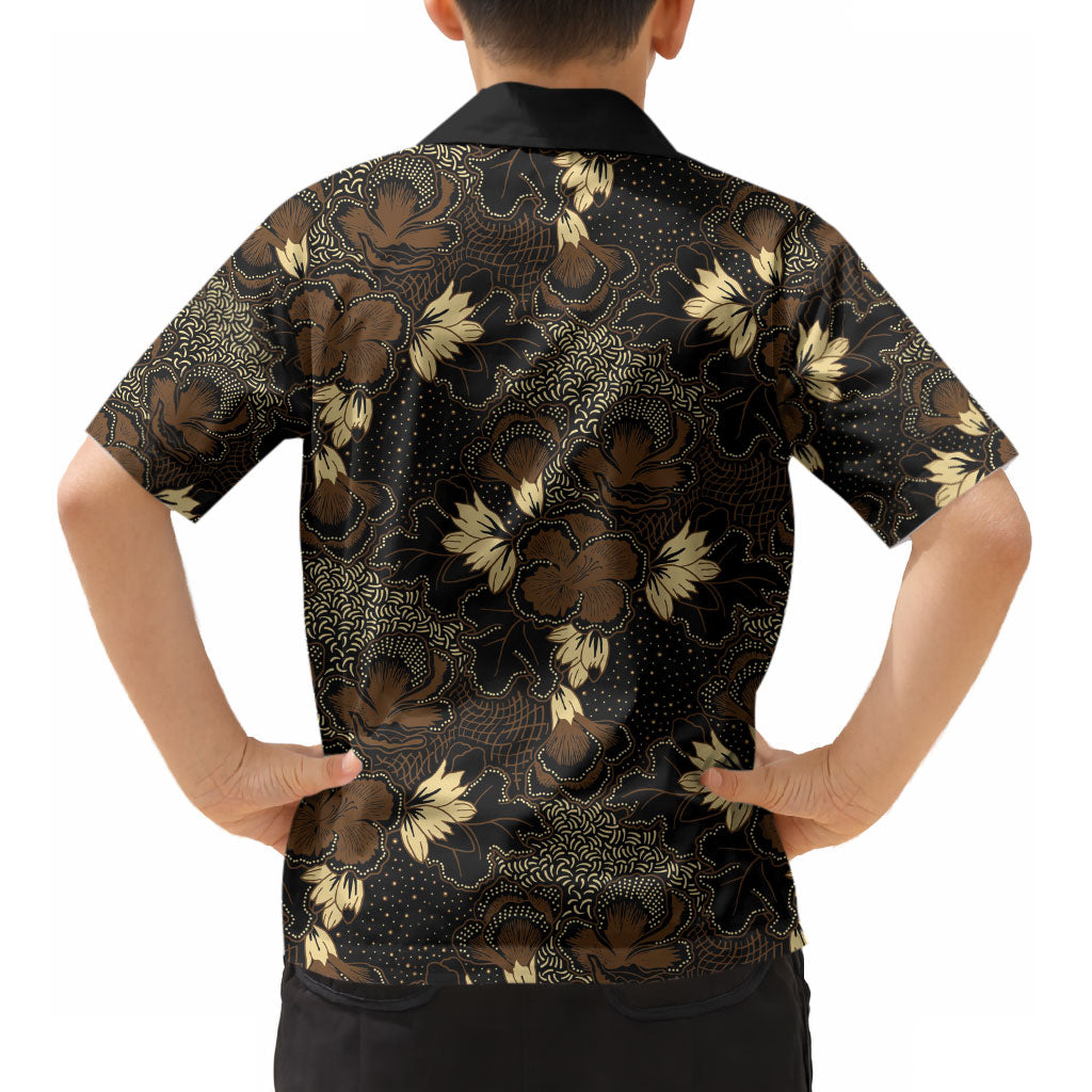 Javanese Batik Semen Kid Hawaiian Shirt Indonesian Traditional Pattern LT01 - Polynesian Pride