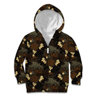 Javanese Batik Semen Kid Hoodie Indonesian Traditional Pattern LT01 Zip Hoodie Black - Polynesian Pride