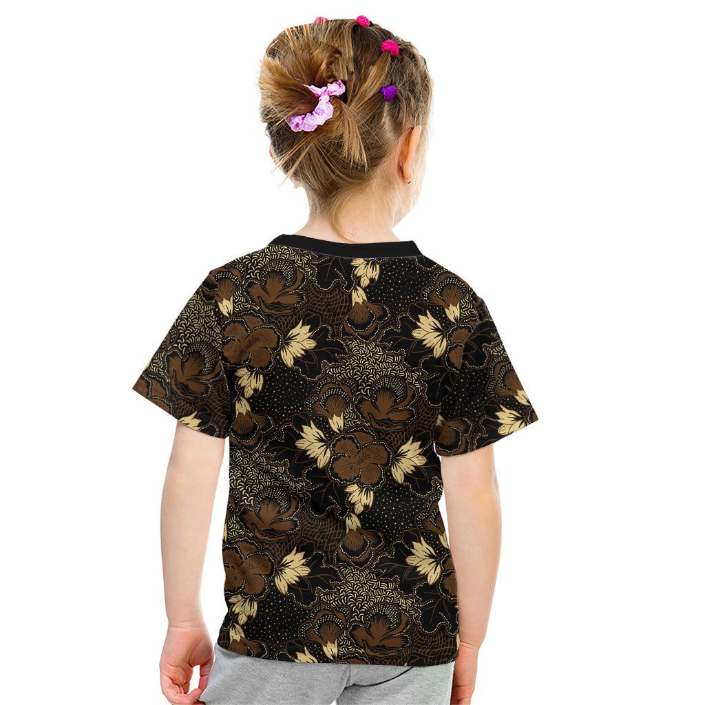 Javanese Batik Semen Kid T Shirt Indonesian Traditional Pattern LT01 - Polynesian Pride