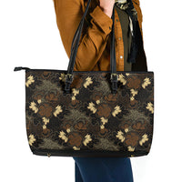 Javanese Batik Semen Leather Tote Bag Indonesian Traditional Pattern LT01 - Polynesian Pride