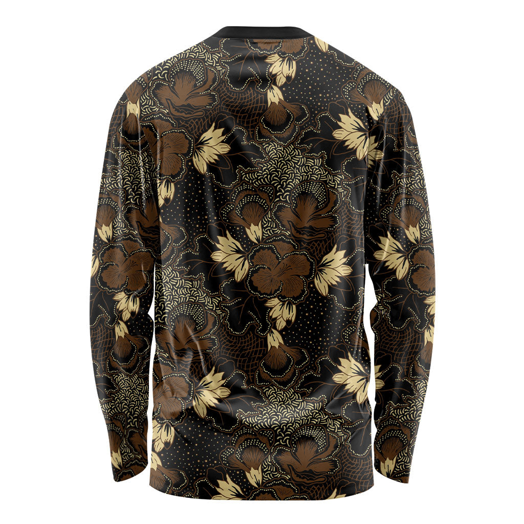 Javanese Batik Semen Long Sleeve Shirt Indonesian Traditional Pattern LT01 - Polynesian Pride
