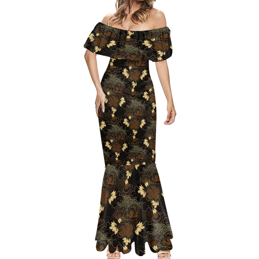 Javanese Batik Semen Mermaid Dress Indonesian Traditional Pattern LT01 - Polynesian Pride