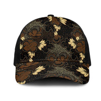 Javanese Batik Semen Mesh Trucker Cap Indonesian Traditional Pattern LT01 One Size Black Black - Polynesian Pride