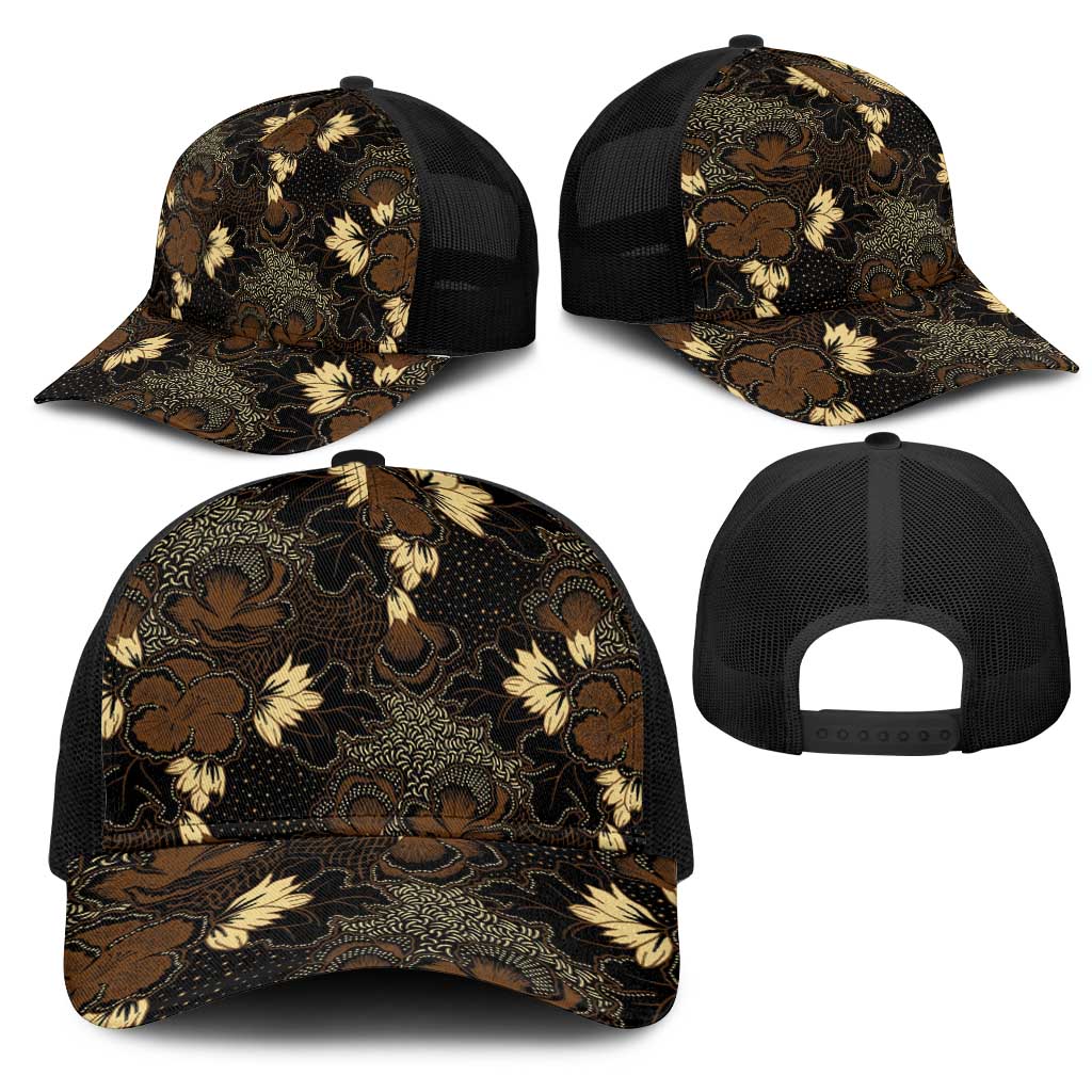 Javanese Batik Semen Mesh Trucker Cap Indonesian Traditional Pattern LT01 - Polynesian Pride