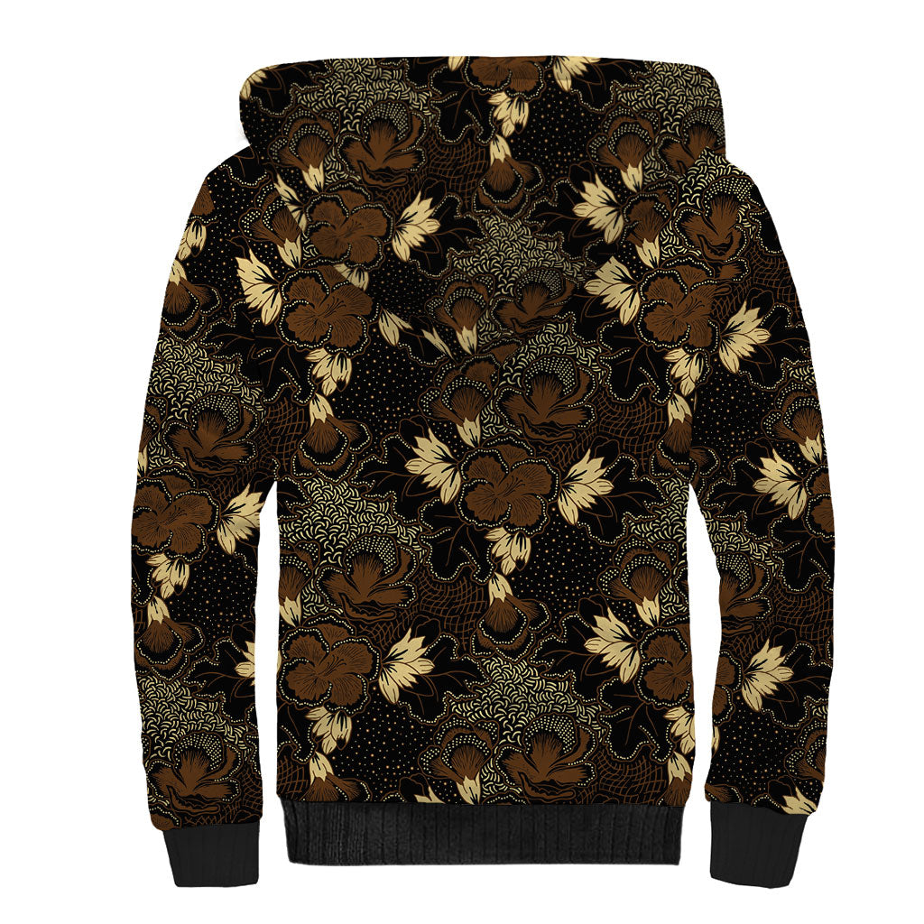 Javanese Batik Semen Sherpa Hoodie Indonesian Traditional Pattern LT01 - Polynesian Pride