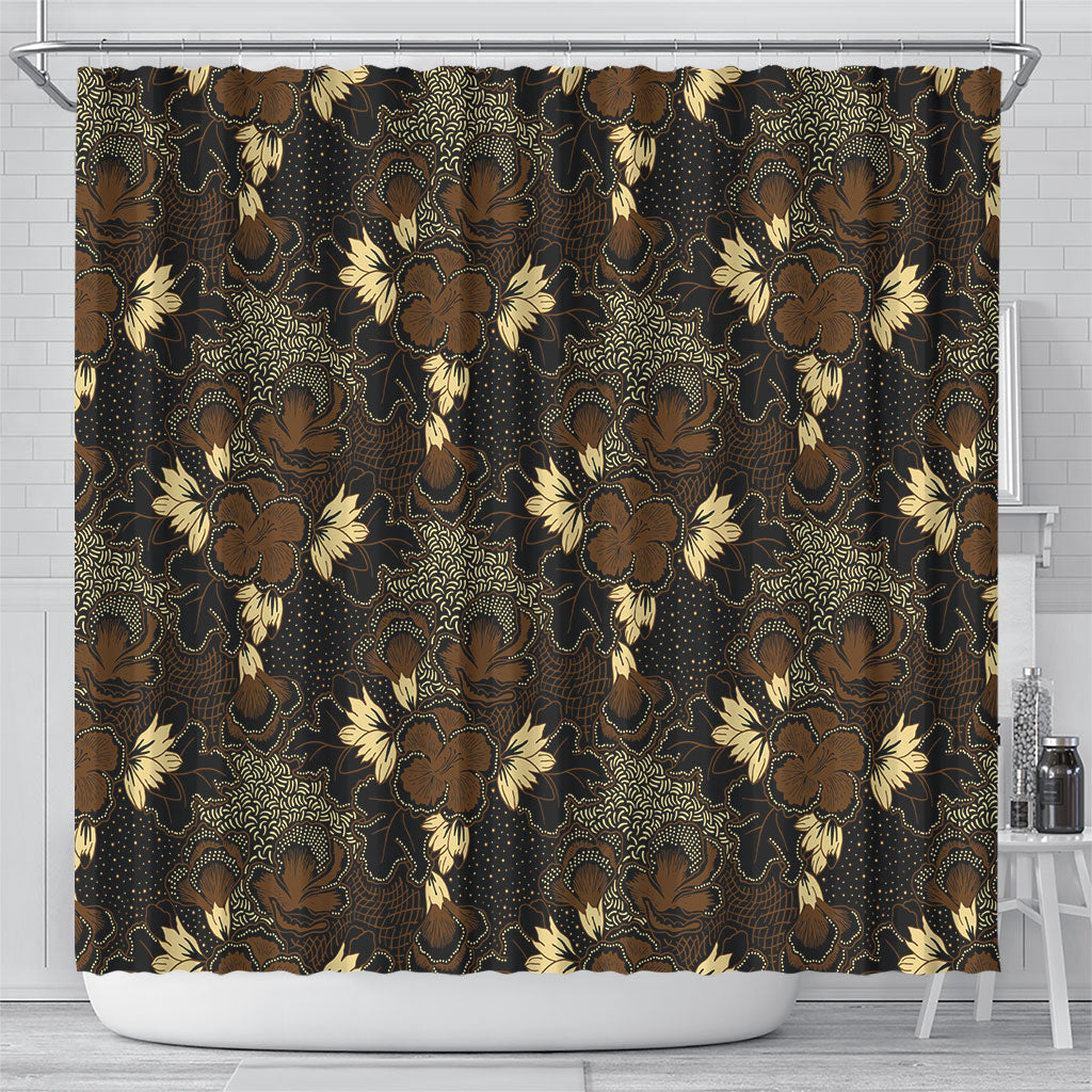 Javanese Batik Semen Shower Curtain Indonesian Traditional Pattern LT01 - Polynesian Pride