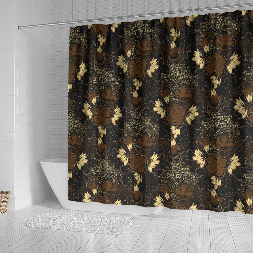 Javanese Batik Semen Shower Curtain Indonesian Traditional Pattern LT01 - Polynesian Pride