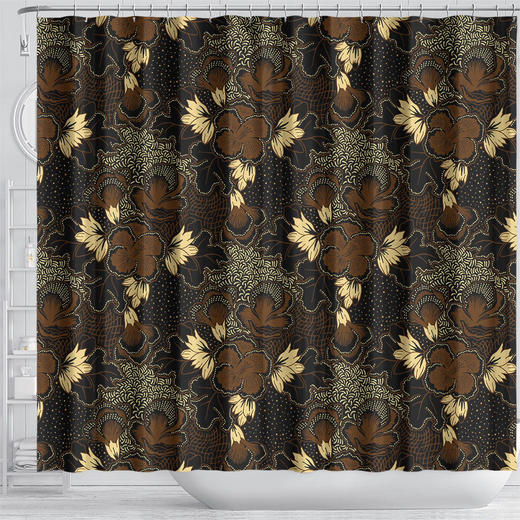 Javanese Batik Semen Shower Curtain Indonesian Traditional Pattern LT01 - Polynesian Pride