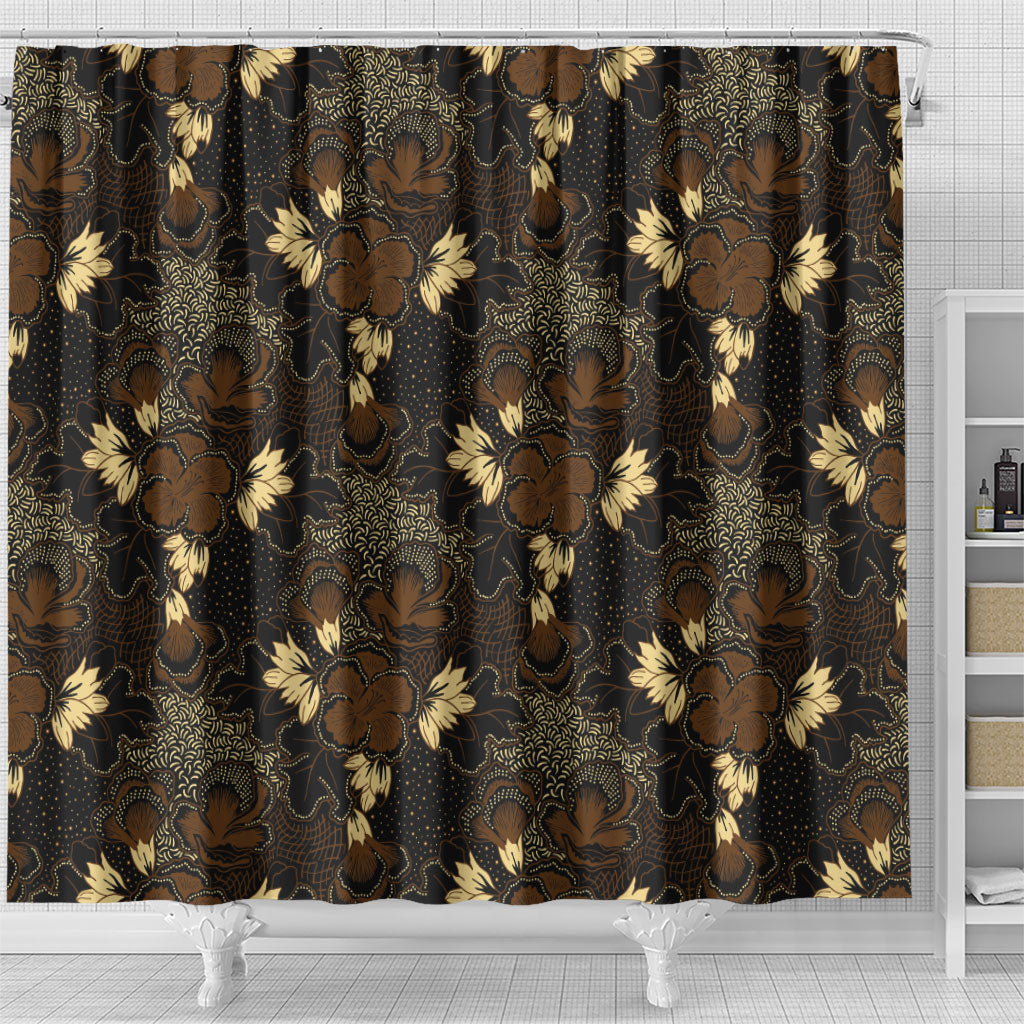 Javanese Batik Semen Shower Curtain Indonesian Traditional Pattern LT01 - Polynesian Pride