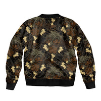 Javanese Batik Semen Sleeve Zip Bomber Jacket Indonesian Traditional Pattern LT01 - Polynesian Pride