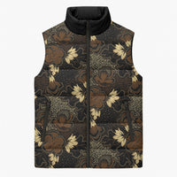 Javanese Batik Semen Sleeveless Puffer Jacket Indonesian Traditional Pattern LT01 Unisex Black - Polynesian Pride
