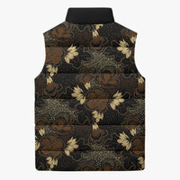 Javanese Batik Semen Sleeveless Puffer Jacket Indonesian Traditional Pattern LT01 - Polynesian Pride