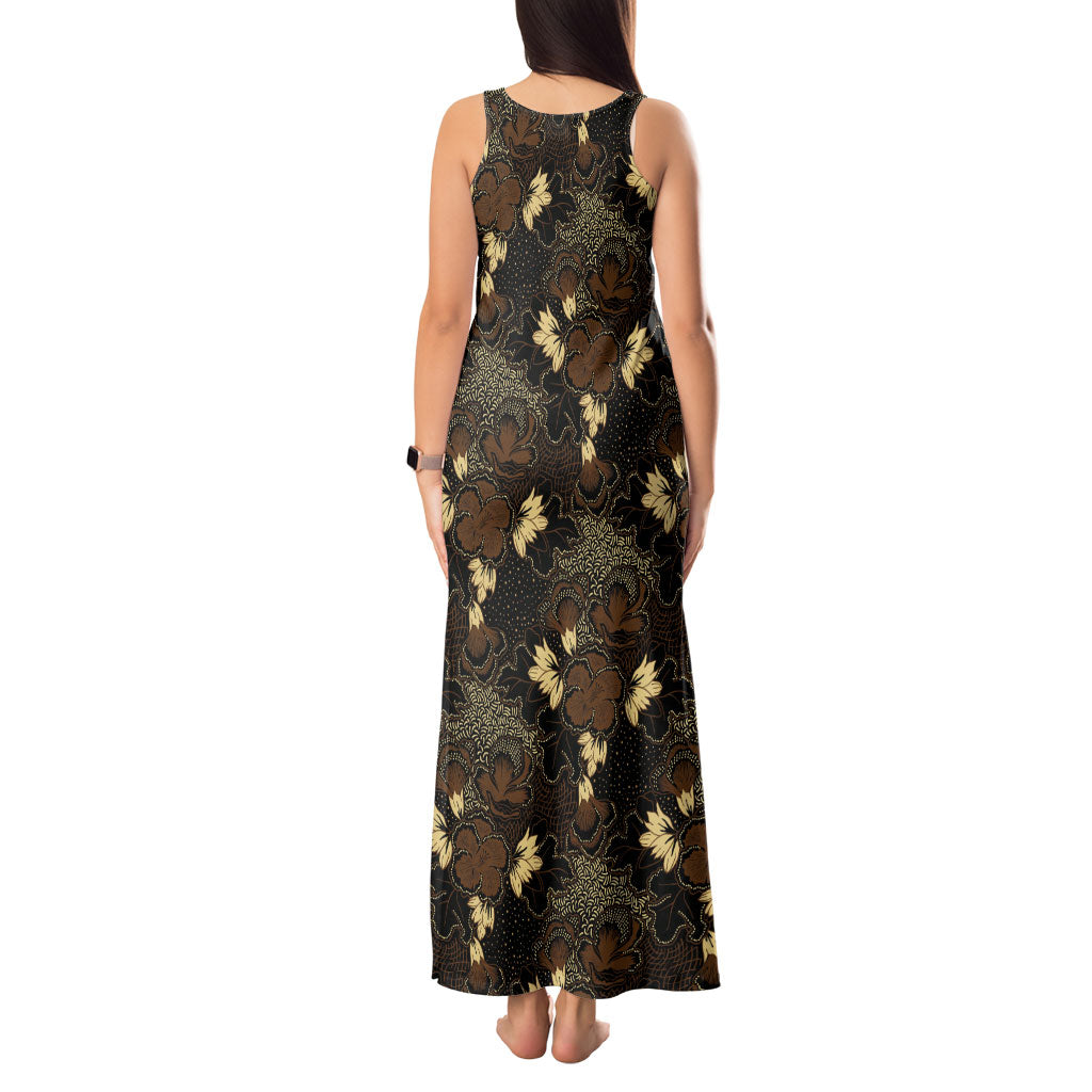 Javanese Batik Semen Tank Maxi Dress Indonesian Traditional Pattern LT01 - Polynesian Pride