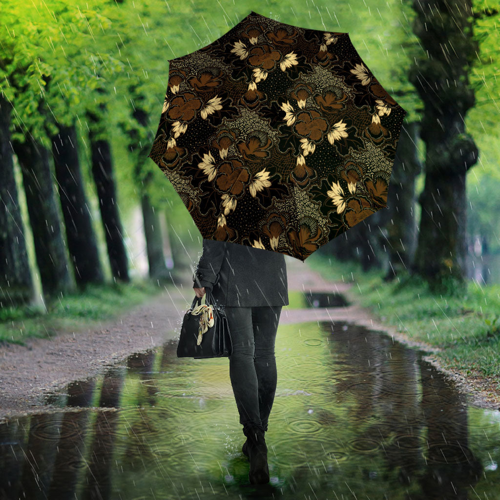 Javanese Batik Semen Umbrella Indonesian Traditional Pattern LT01 - Polynesian Pride