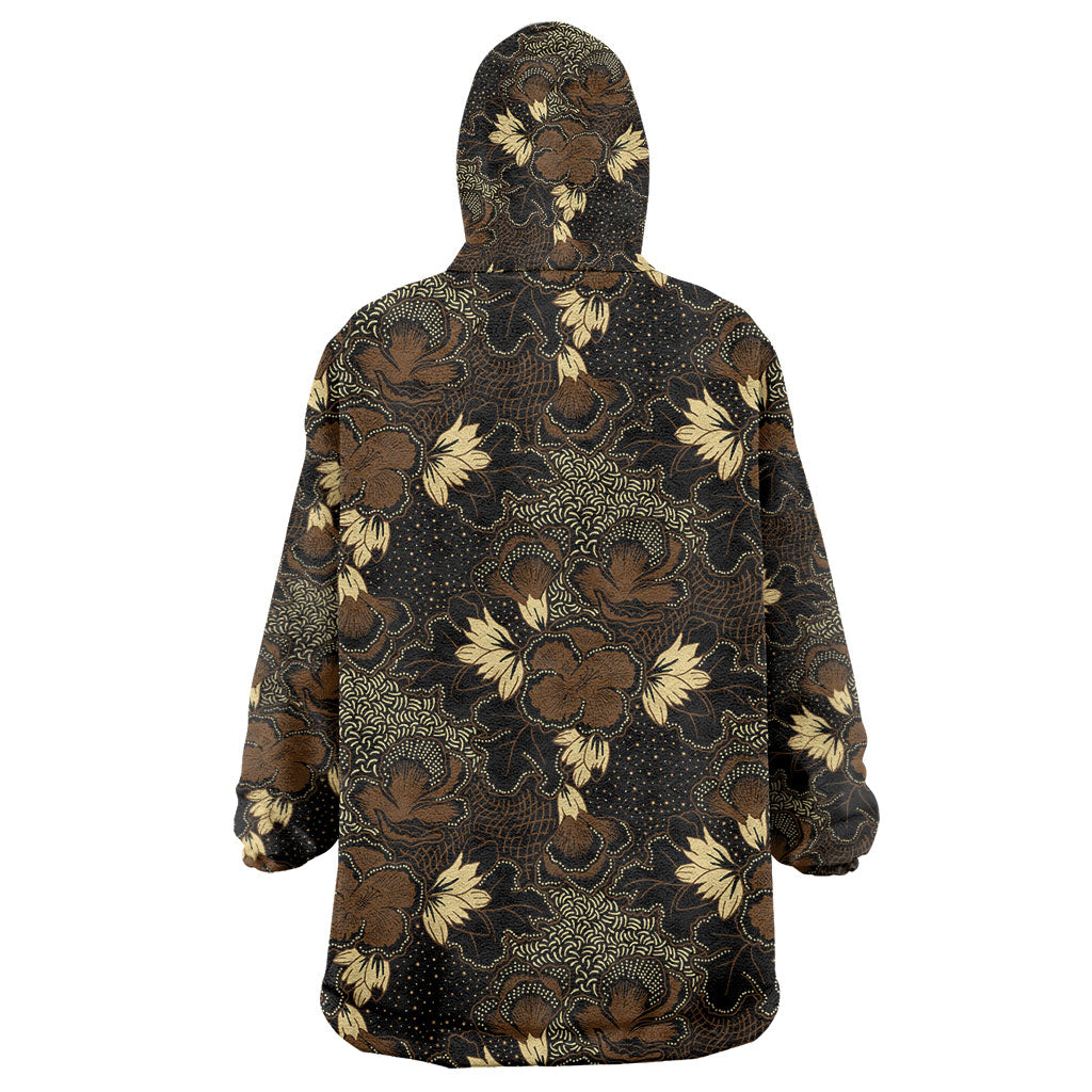 Javanese Batik Semen Wearable Blanket Hoodie Indonesian Traditional Pattern