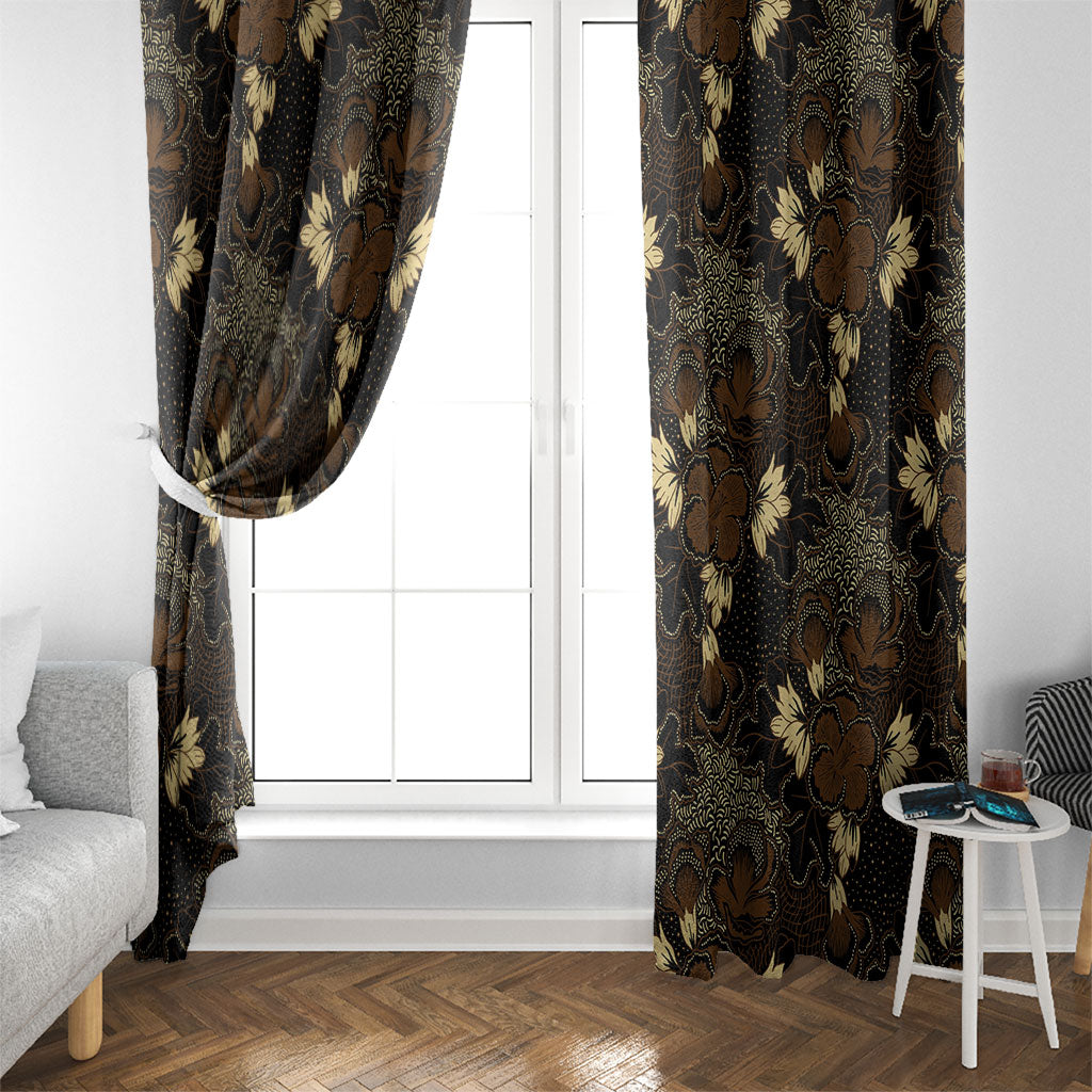 Javanese Batik Semen Window Curtain Indonesian Traditional Pattern LT01 - Polynesian Pride