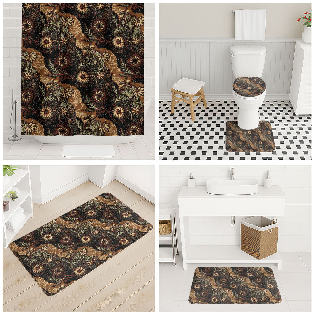Batik Pedalaman Semen Lereng Style Bathroom Set Indonesian Traditional Pattern