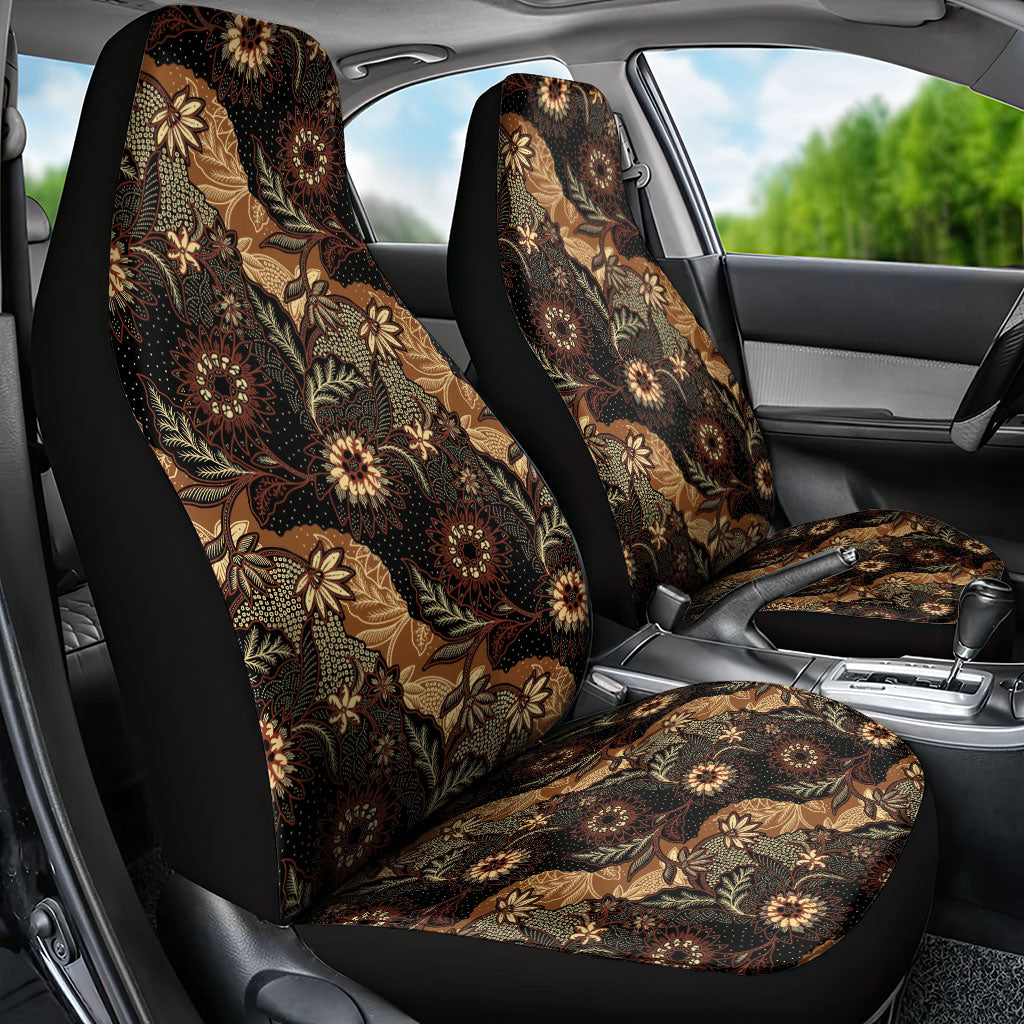 Batik Pedalaman Semen Lereng Style Car Seat Cover Indonesian Traditional Pattern