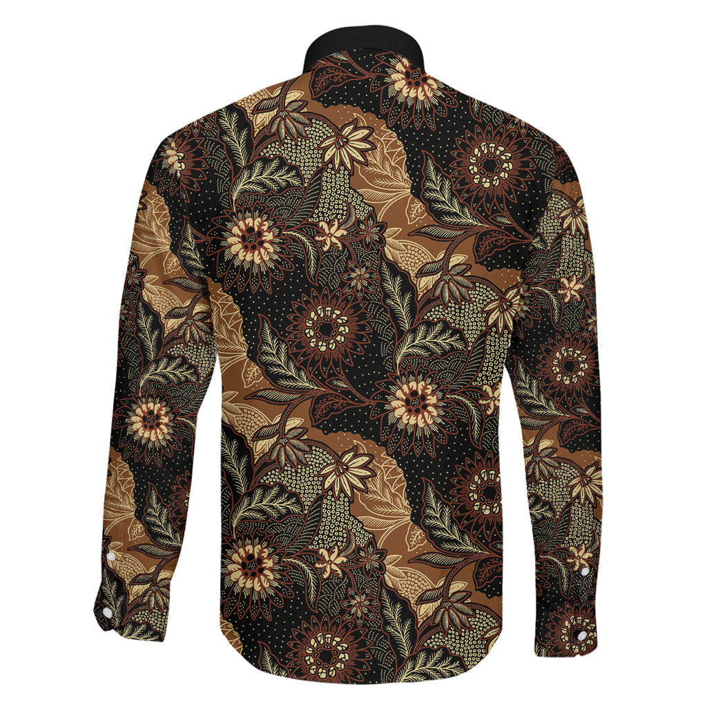 Batik Pedalaman Semen Lereng Style Family Matching Off Shoulder Short Dress and Hawaiian Shirt Indonesian Traditional Pattern