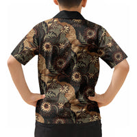 Batik Pedalaman Semen Lereng Style Kid Hawaiian Shirt Indonesian Traditional Pattern LT01 - Polynesian Pride