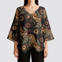 Batik Pedalaman Semen Lereng Style Kimono Sleeve Blouse Indonesian Traditional Pattern