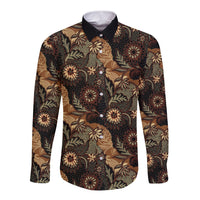 Batik Pedalaman Semen Lereng Style Long Sleeve Button Shirt Indonesian Traditional Pattern