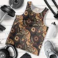 Batik Pedalaman Semen Lereng Style Men Tank Top Indonesian Traditional Pattern
