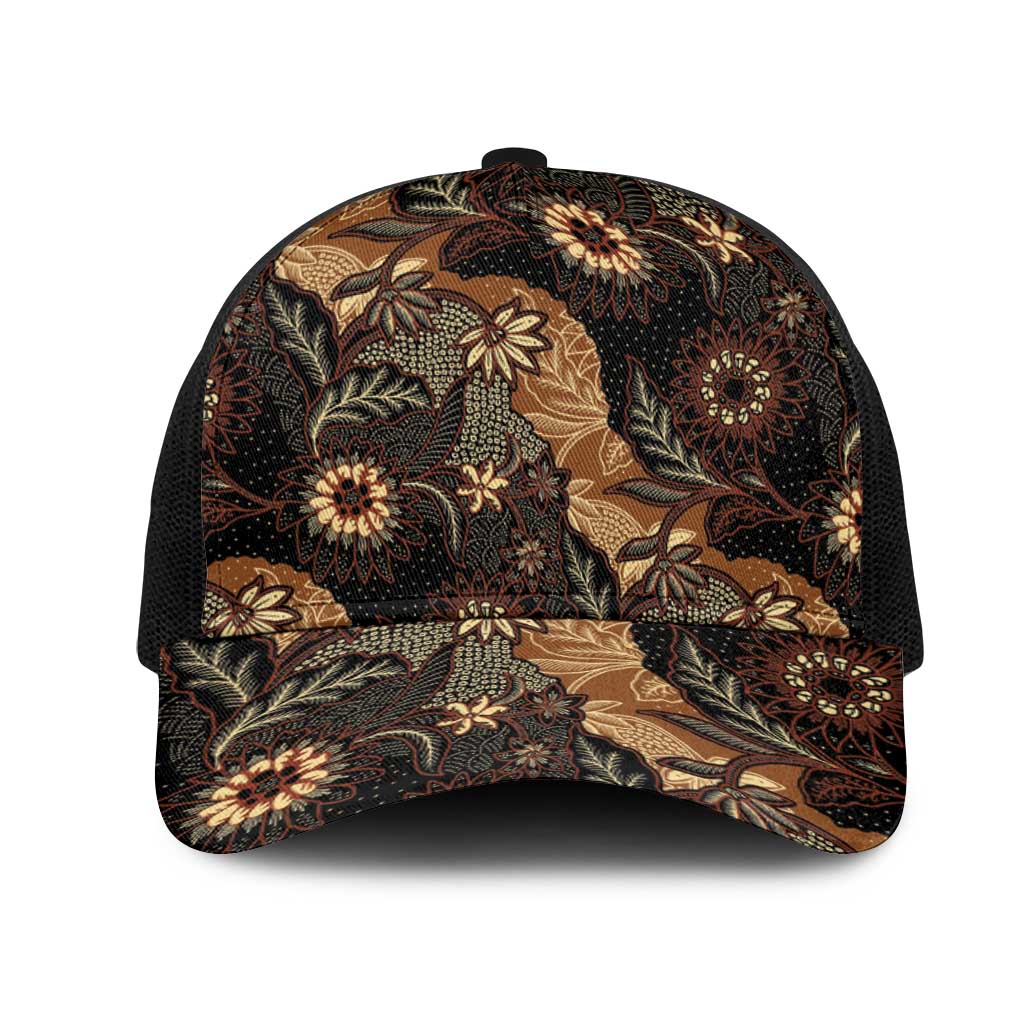 Batik Pedalaman Semen Lereng Style Mesh Trucker Cap Indonesian Traditional Pattern