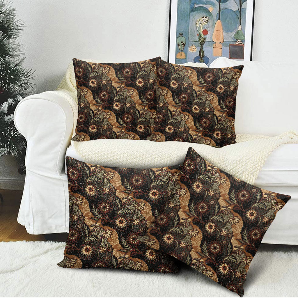 Batik Pedalaman Semen Lereng Style Pillow Cover Indonesian Traditional Pattern