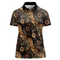 Batik Pedalaman Semen Lereng Style Women Polo Shirt Indonesian Traditional Pattern