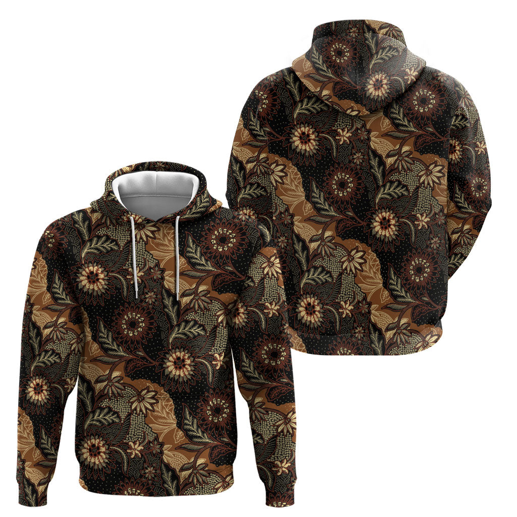 Batik Pedalaman Semen Lereng Style Zip Hoodie Indonesian Traditional Pattern
