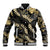Gold Tropical Leaves Hawaii Mikioi Lei Baseball Jacket Luxury Stylized - Polynesian Pride